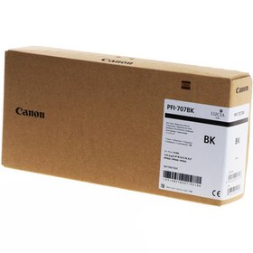 Resim Canon ® Pfı-707 Bk (PHOTO BLACK) Fotoğraf Siyahı Plotter Orijinal Mürekkep Kartuş 700 Ml. (9821B001) 