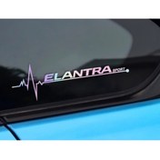 Resim TSC Elantra Yan Cam Sticker Oto Kapı 20 Cm X 7 Cm Hologram c48 