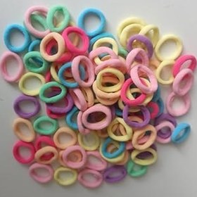 Resim Renkli Mini Lastik Toka - Yumuşak Esnek Saç Lastiği, Bebek ve Çocuklar İçin Zararsız 95 adet Mini Saç Tokası (Pastel Tonlar Mix) 