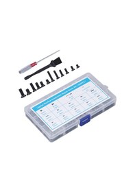 Resim Yifomall "600 Parça Karbon Çelik Bilgisayar Vidaları Seti - M2, M2.5, M3 Boyutlarında, Fırça Ve Tornavida Dahil" 