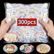 Resim 300'üncü Paket Esnek Şeffaf Gıda Sarma, Çok Amaçlı Mutfak Plastik Sarma Filmi, Keskin Bıçak ile, Kokusuz Tabak Kapakları Ev, Restoran, Piknik için - Toz Geçirmez, Tüm Tabak Boyutlarına Uygun, Kaplamasız, Gıda İle Temas Güvenli Noel, Cadılar Bayramı, Paskalya, Hanuka, Şükran Günü için 
