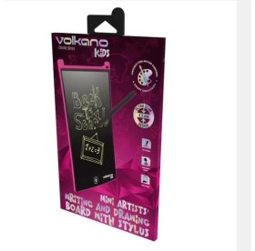 Resim Volkano Doodle Writing Tablet LCD 8.5 Inç Dijital Kalemli Çizim Yazı Tahtası Grafik Not Yazma Eğitim Tableti Pembe VK-850-PK 