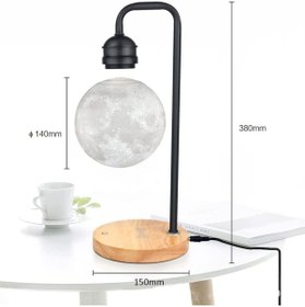 Resim Fogy Kablosuz Telefon Şarj Cihazı ile Ay Lambası Manyetik LED Gece Lambası Yatak Romantik Hediye Lanbası 