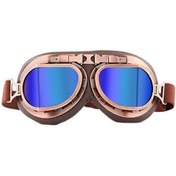 Resim Steampunk Vintage Havacı Stili Pilot Motosiklet Kruvazörü Scooter Gözlük Biker Yarışçı Kruvazörü Tur Kaskı Yarım Kask, Motokros Gözlükleri, Bakır, Co 