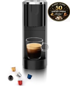 Resim Omnex Ox-Pro Espresso Kapsül Kahve Makinesi – 20 Bar Basınç, Gri 