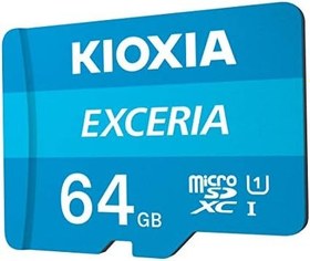 Resim KIOXIA EXCERIA 64GB microSDXC Kart – UHS-I, R100MB/s okuma - 5'li paket 
