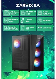 Resim Game Garaj Zarvix 5A R5-7500F 16 GB 1 TB SSD 16 GB RX9060XT Free Dos Oyuncu OEM Paket 