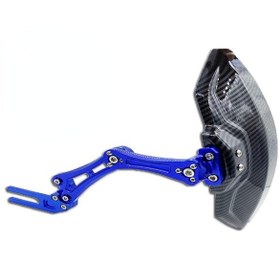 Resim Motosiklet Çamurluk Sıyırıcı Üniversal Model Mavi Renk Gold 