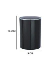 Resim 2 Li Çöp Kovası Siyah İnka Model 25,5 X 18,5 16,5 X 14 Çok Renkli 