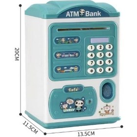 Resim Parmak İzi Görünümlü Elektronik Şifreli Otomatik Kağıt Para Alan Atm Kumbara 