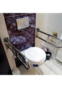 Resim Engelli Tutunma Barı Tuvalet Kağıtlıklı Banyo Wc Paslanmaz Mat Sa 