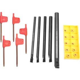 Resim F Fityle 5pc Sıkıcı Çubuk Tunring Aracı TUTUCU+10PC CCMT060204 Anahtar (Yurt Dışından) 