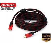 Resim electroon 10Metre Örgülü HDMI Kablo v1.4 Full HD 