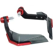 Resim Xuweiwei Red Evrensel Motocross 7/8" Motorcycle Handguard Koruma Kalkanı Rüzgar Koruması 