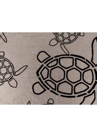 Resim Kadife Tropik Desenli 90x180 Cm Outlet Plaj Havlusu Çok Renkli 