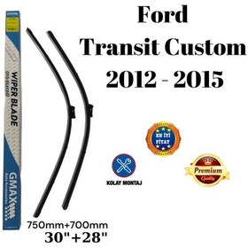 Resim Ford Transit Custom 2012 2013 2014 2015 Uyumlu Ön Cam Muz Tipi Silecek Süpürgesi Seti 750/700mm 