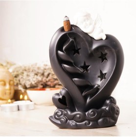 Resim Melek Temalı Kalp Şelale Geri Akışlı Tütsülük 