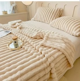 Resim Gateesat Lüks Yumuşak Yıkanabilir Yatak Battaniye - 100x70cm Haki 