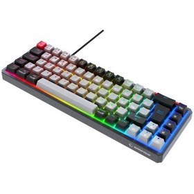 Resim Rampage Yoru Mini Kırmızı Switch Kablosuz RGB Mekanik Oyuncu Klavyesi 