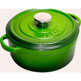 Resim Demir Döküm Derin Tencere 20 Cm Yeşil 