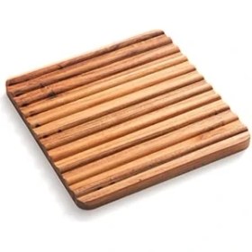 Resim Trivet, 2'li Set Akasya Ahşap Bulaşıklık 