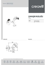 Resim Creavit Çamaşır Musluğu 1/2"-3/4" Krom 