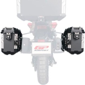 Resim GP Kompozit Universal 26 lt x 2 Plastik Motosiklet Yan Çanta Seti Siyah 
