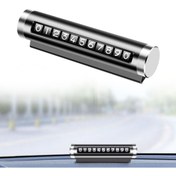 Resim yusa stores Alüminyum Kasa Çevirmeli Araç Içi Park Telefon Numaratör Parkmatik (SİYAH) Tüm Araçlara Uyumlu 