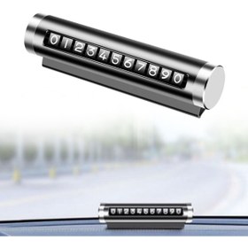 Resim yusa stores Alüminyum Kasa Çevirmeli Araç Içi Park Telefon Numaratör Parkmatik (SİYAH) Tüm Araçlara Uyumlu 