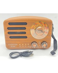 Resim Kahverengi Nostaljik Bluetooth Müzik Kutusu, Usb, Sd ve Radyo Özellikleriyle 