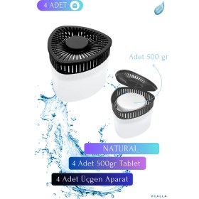 Resim Vcalla Nem Alıcı - Rutubet Giderici Natural ( 4 Adet 500 Gram Aparat ve 4 Adet 500 Gram Tablet ) 
