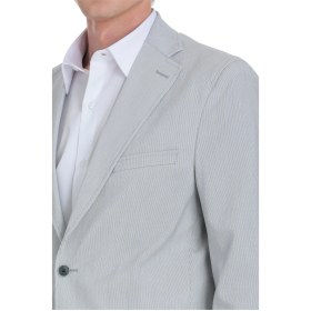 Resim Hatemoğlu Gri Comfort Fit Mono Yaka Casual Takım Elbise Gri 