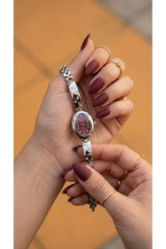 Resim KLISHE Butik Belluci Gümüş & Bordo Renk Çelik Kadın Saati, Classic, Oldmoney, Saat Koleksiyonu 2026 
