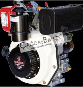 Resim Goldmoto Gm178Fe-G7 Dizel Motor 7 Hp Marşlı Krank Mili Konik Kama 