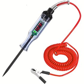 Resim Dijital Araba Akım Test Kalemi 6-24V DC Devre Test Cihazı, Uzun Sond, İletken Malzeme, Oda Elektrikli, Gerçek Zamanlı Otomobil ve Kamyon Elektrik Sistemi Ölçümü 