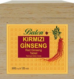 Resim Balen Kırmızı Kore Ginsengi Ekstraktı 600 MG 120 Tablet 