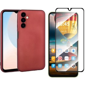 Resim Samsung Galaxy A16 ile Uyumlu Telefon Kılıfı ve Tam Kaplayan Seramik Ekran Koruyucu 