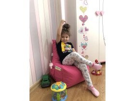 Resim Pufumo Açelya Çocuk Armut Puf Koltuğu ( 1-8 Yaş ) 