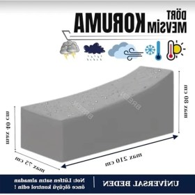 Resim Şezlong Koruma Örtüsü, Şezlong Koruyucu Kılıf, Su Geçirmez, Güneşten Korur, Toz ve Kir Önleyici Branda(Gri) 