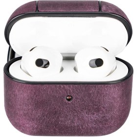 Resim Plm Apple Airpods 3.nesil Uyumlu Deri Kılıf Juni Aa7 Mor 