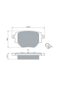 Resim Opel Corsa F 1.2 Hybrid 2025-2026 Bosch Arka Balata Netpar26195 