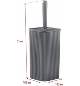 Resim Wc Fırçası & Tuvalet Fırçası Füme 2 Parça Açık Gri 