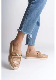 Resim Lıly Bağcıksız Ortopedik Rahat Taban Kalp Desenli Kadın Babet Ayakkabı Kt - Ten Ten 