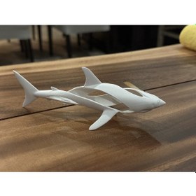 Resim Beyaz Köpek Balığı Dekoratif Obje 13cm Beyaz Renk 