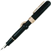 Resim yenibagshop Mark Twain Crescent Filler Black Chase w/ Rose Gold Dolma Kalem M Uç 