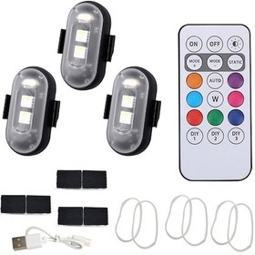 Resim Xiyyadms Uzaktan Kumandalı 8 Renkli Led Strobe Işık, Su Geçirmez Manyetik Acil Durum Işıkları, Araç Ve Drone İçin. Çok Renkli 