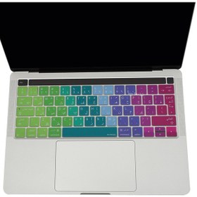 Resim Arapça Klavye Apple Uyumlu MacBook Pro Koruyucu Touchbar'lı A1706 A1989 A2159 A1707 A1990 Uk Enter Dazzle Pembe Yeşil 