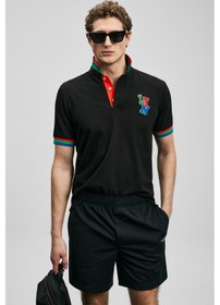 Resim Lufian Fun Smart Erkek Polo Tişört Siyah Siyah 111040231100100 Siyah 