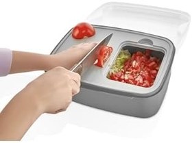 Resim Vip Ahmet Rendeli Saklama Kabı - Masal Krem Kesme Tahtalı Ve Rendeli Şeffaf Bakır Kapak Salata Kabı 4500Ml, Krem 