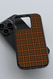 Resim Rustic Plaid Vegie Deri Kılıf 